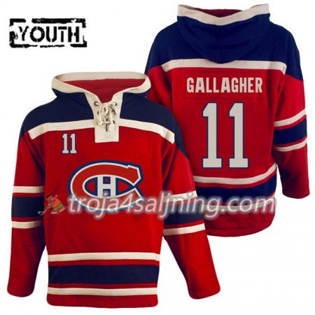 Montreal Canadiens Brendan Gallagher 11 Röd Sawyer Hooded Sweatshirt - Barn Montreal Canadiens Brendan Gallagher 11 Röd Sawyer Hooded Sweatshirt - Barn